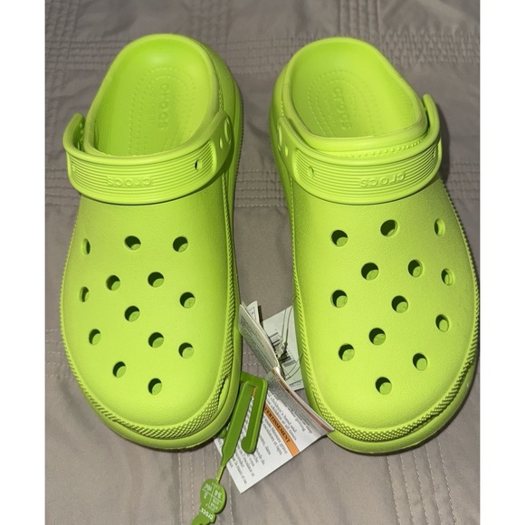 Crocs Crush Platform Clogs in Lime Green Women size 9, Men - 7 - Picture 2 of 9